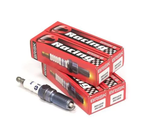 Brisk ER10S Silver Racing Spark Plugs for Chrysler, Dodge, Jeep and RAM 5.7 and 6.2 Hellcat, Trackhawk and TRX Engines