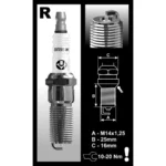 Brisk RR12S Silver Racing Spark Plugs for Chrysler, Dodge and Jeep 5.7, 6.1 and 6.4