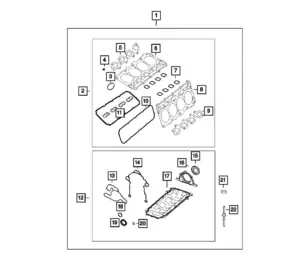 Junta del colector de escape 6.1, 6.2 y 6.4 (05038098AA / 05038099AA)