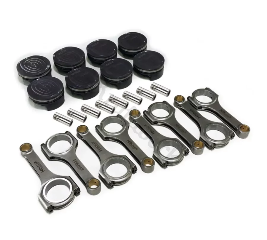Forged pistons and forged connecting rods for 6.1 SRT8