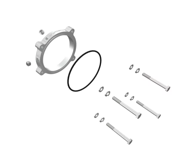 aFe Silver Bullet throttle body spacer for Dodge Challenger, Charger and Durango Hellcat, Jeep Trackhawk and RAM TRX