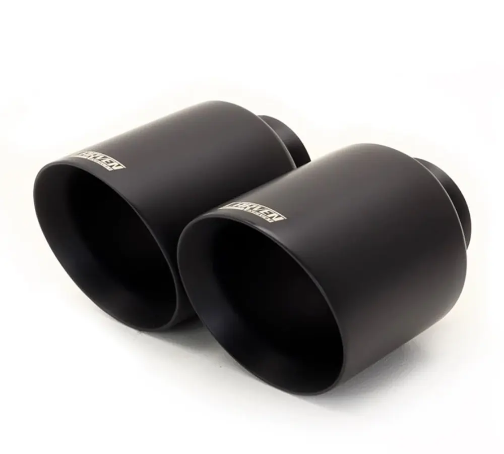 Carven 5 Inch Exhaust Tips Dodge Charger Black Ceramic Coated 