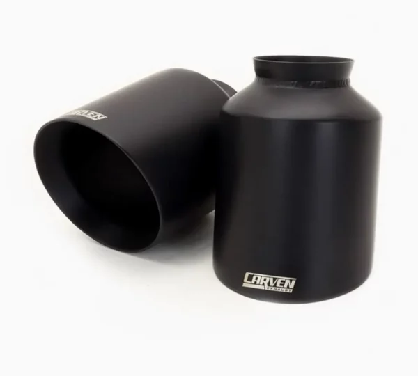 Carven 5 Inch Exhaust Tips Dodge Charger (Black Ceramic Coated)