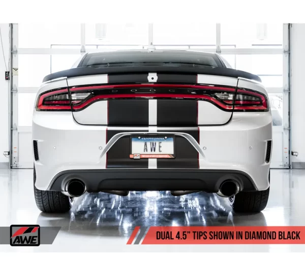 AWE escape / escape deportivo / sistema de escape deportivo para Dodge Charger 5.7 con tubos de escape negros