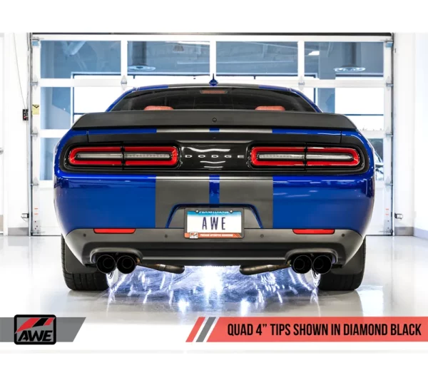 AWE exhaust / sport exhaust / sport exhaust system for Dodge Challenger 5.7 with black tailpipes