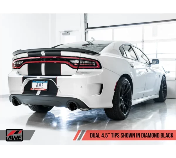 AWE Auspuff / Sportauspuff / Sportabgasanlage für Dodge Charger 5.7 mit schwarzen Endrohren