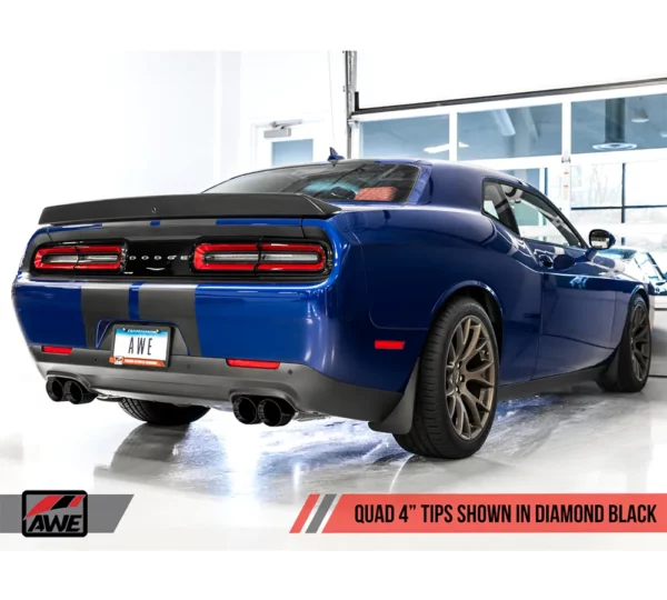 AWE exhaust / sport exhaust / sport exhaust system for Dodge Challenger 5.7 with black tailpipes