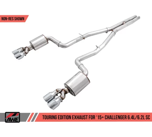 AWE Touring Edition uitlaatsysteem / sportuitlaat voor Dodge Challenger 6.2 Hellcat en 6.4
