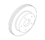 Original Mopar brake disc 68237063AB for RAM DT (brake code BRT)