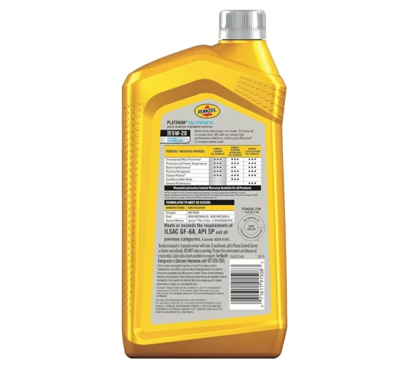 Motorový olej Pennzoil Platinum 5W-20