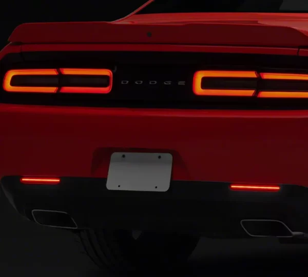 Raxiom Axial-serie LED-achterbumperreflectorlampen (zwart getint) voor Dodge Challenger 2015 - 2023