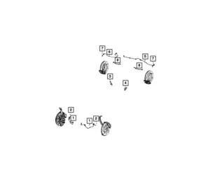 La pieza se puede encontrar como referencia # 8 en la ilustración