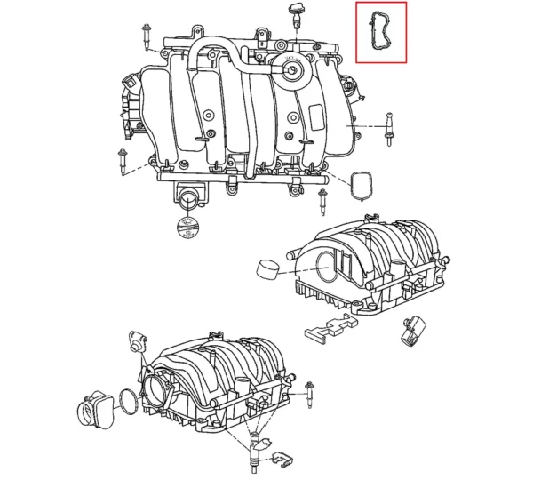 Genuine Mopar PCV Seal (Crankcase Ventilation) 53032384AB for Chrysler 300C, Dodge Charger, Durango, Magnum, Jeep Commander, Grand Cherokee and RAM 5.7 from 2003 - 2008