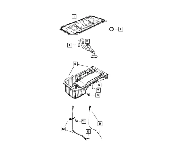 Originele Mopar-dichting voor de olie-opname (53020861) voor Chrysler, Dodge, Jeep en RAM van 2001 tot 2025