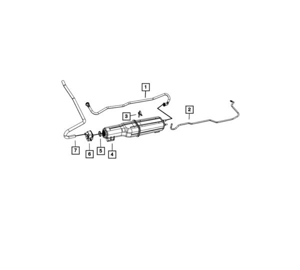 Sistema EVAP con filtro a carboni attivi originale Mopar (5147075AI) per RAM 1500 dal 2009 al 2017 con serbatoio da 32 galloni