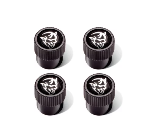 Mopar Valve Stem Caps with Demon Logo