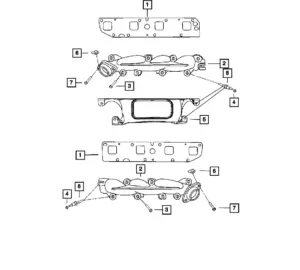 Original Mopar Hitzeschutzblech für den Abgaskrümmer (04893964AC) für Jeep Commander, Grand Cherokee, Dodge Durango und RAM 1500, 2500, 3500 5.7 & 6.4