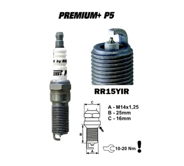 Brisk Iridium Performance RR15YIR Zündkerzen für Chrysler, Dodge und Jeep 5.7, 6.1 und 6.4