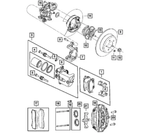 Šroub brzdového třmenu Mopar (6509454AA) - Obrázek 2